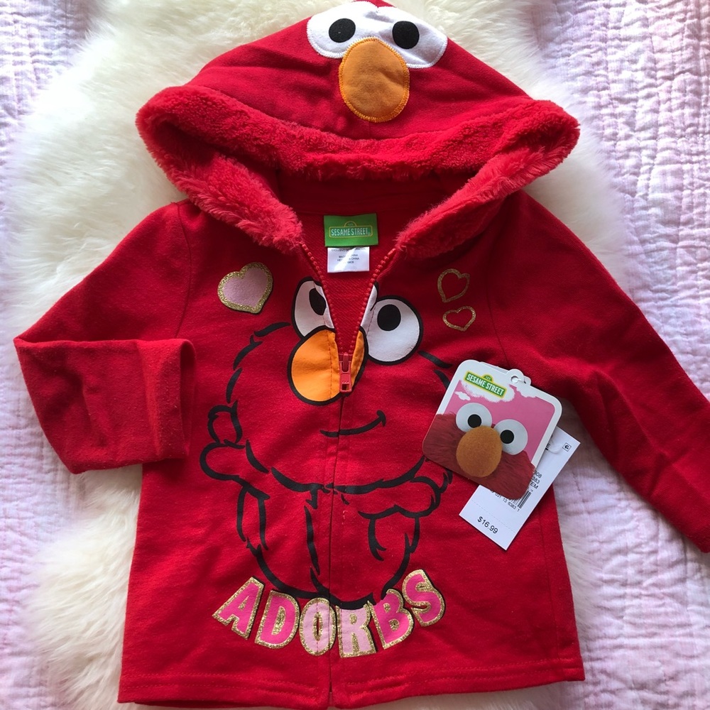 ❌NWT Elmo zip up sweater ❌